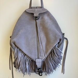 Rebecca Minkoff Julian Gray Suede Fringe Regular Size